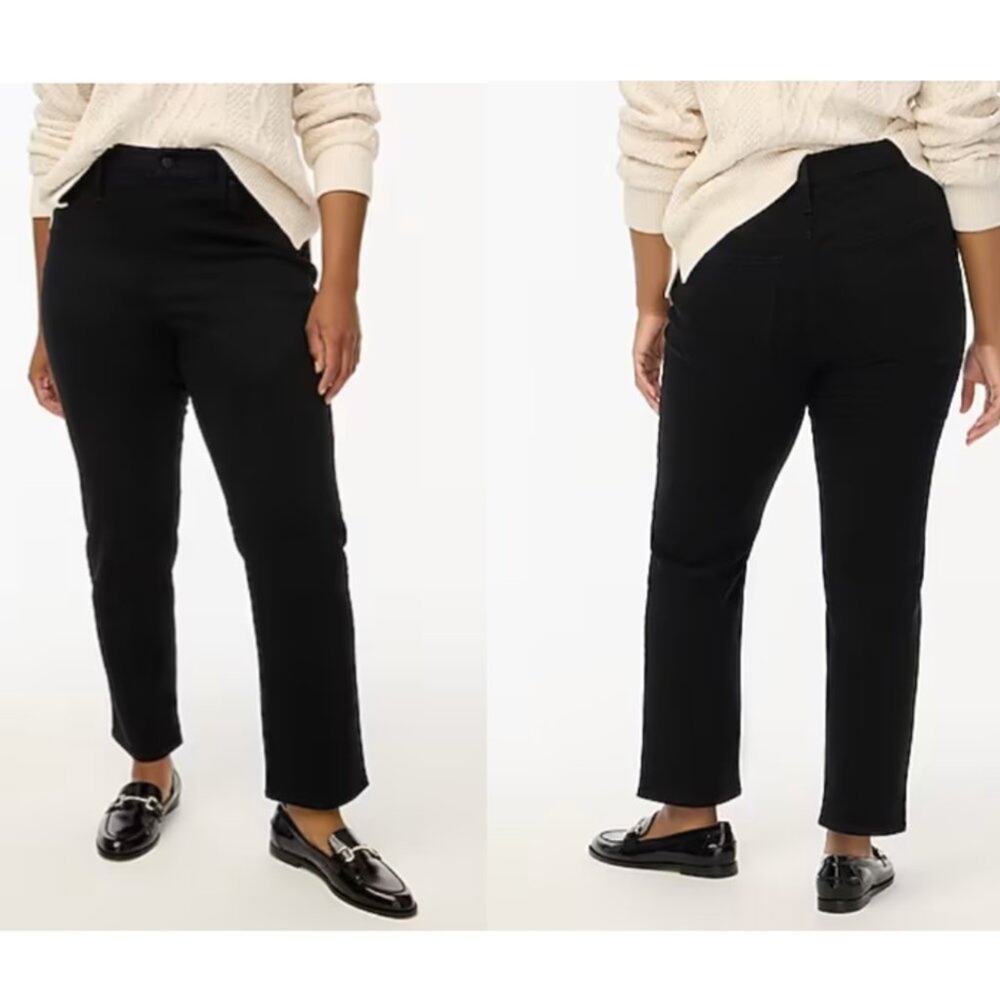 J. Crew Factory Essential Straight‎ Leg Jean In All-Day Stretch Black Size 31